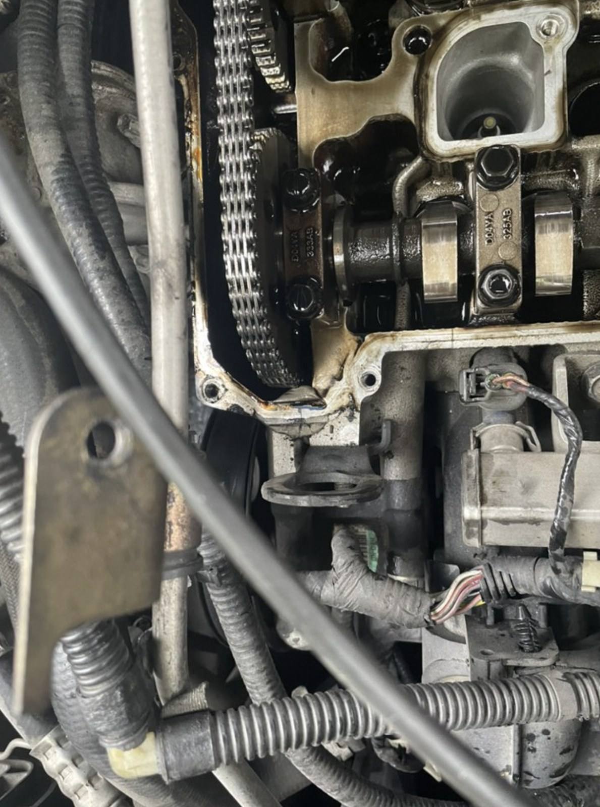 Inside a customer engine during a Chattanooga diagnostic teardown inspection